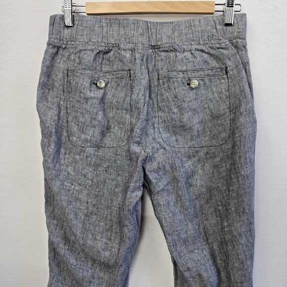 Athleta Linen Black Chambray Joggers Size 4 - Picture 7 of 13